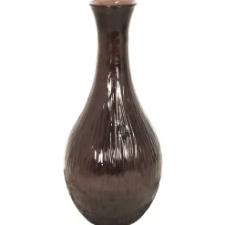 ohgreen Vaas recycled glas bruin 34x34x75cm