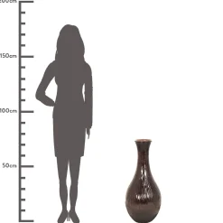 ohgreen Vaas recycled glas bruin 34x34x75cm