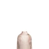 ohgreen Vaas ribbels hoog glas roze (9x9x18cm)
