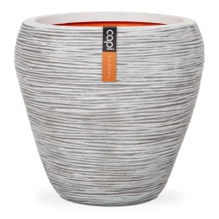 ohgreen Vaas taps rond rib 42x38 ivoor