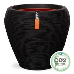 ohgreen Vaas taps rond rib 42x38 zwart