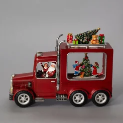 ohgreen Waterspinner truck met kerstman led warmwit voor binnen