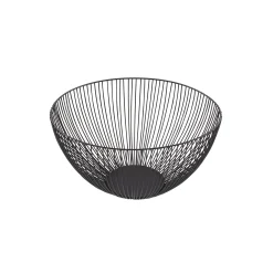 ohgreen WIRE MAND ZWART D25CM H14CM