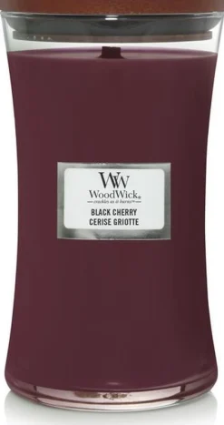 ohgreen Woodwick Geurkaars black cherry Large