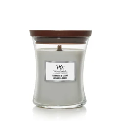 ohgreen Woodwick Geurkaars lavender & cedar medium