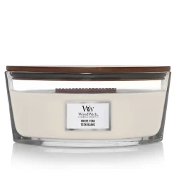 ohgreen Woodwick Geurkaars white teak ellipse