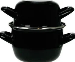 ohgreen Zwarte mosselpot Ø18 cm geschikt voor inductie