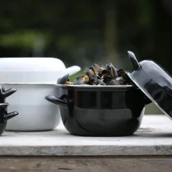 ohgreen Zwarte mosselpot Ø18 cm geschikt voor inductie