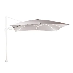 ohgreen Zweefparasol Fuga wit-licht grijs