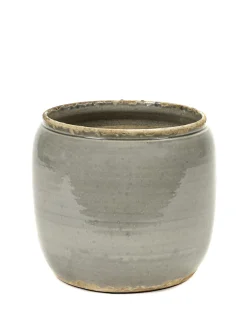 ohgreen Glazed shades Pot costa m grey d21h21